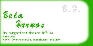 bela harmos business card